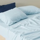 Plain-Dye-Flannelette-Sheet-Set-Chambray Sale