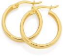 9ct-Gold-4x15mm-Polished-Hoop-Earrings Sale
