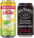 Smirnoff-Crush-Mixed-6-or-Jack-Daniels-Double-Jack-69-Varieties-10-Pack Sale