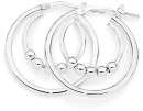 Sterling-Silver-Double-Hoops-w-5-Balls Sale