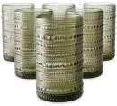 6-Green-Highball-Glasses Sale