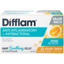 Difflam-Dual-Action-Antibacterial-Honey-Lemon-Lozenges-Pk-32 Sale