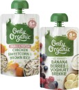 Only-Organic-4-Months-6-Months-or-8-Months-Baby-Food-Pouch-120g Sale