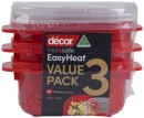 Dcor-Microsafe-Easy-Heat-Containers-375mL-3-Pack Sale