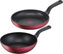 Tefal-Delight-Induction-Non-Stick-Twin-Pack-28cm-Frypan-and-28cm-Wok-Red Sale