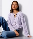 Grab-Denim-Washed-Cable-Cropped-Cardi-Lilac Sale