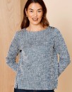 Regatta-Blue-and-Ivory-Textured-Tee Sale