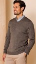 Reserve-Australian-Merino-V-Neck-Knit-Chocolate Sale