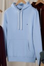 Tommy-Hilfiger-Drawstring-Fleece-Hoodie-Blue Sale