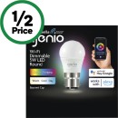 Mirabella-Genio-Wi-Fi-Dimmable-5W-LED-Round-Bayonet-Cap-Pk-1 Sale