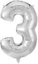 Giant-Number-3-Foil-Balloon-Silver Sale