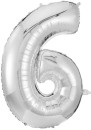 Giant-Number-6-Foil-Balloon-Silver Sale