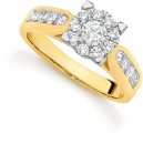 9ct-Gold-Diamond-Cluster-Ring Sale