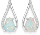 Sterling-Silver-Syn-Opal-Cubic-Zirconia-Studs Sale