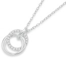 Sterling-Silver-Cubic-ZirconiaPolish-Circles-of-Love-Drop-Pendant Sale