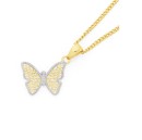 9ct-Gold-Two-Tone-Butterfly-Pendant Sale