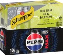 Pepsi-Solo-or-Schweppes-Infused-Natural-Mineral-Water-10x375mL-Selected-Varieties Sale