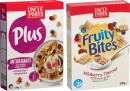Uncle-Tobys-Plus-Cereal-410435g-or-Fruity-Bites-Wildberry-Flavour-500g-Selected-Varieties Sale
