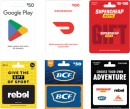 Flybuys-20x-Points-on-Google-Play-Doordash-Supercheap-Auto-Rebel-BCF-Adventure-Gift-Cards Sale