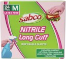 Sabco-Nitrile-Long-Cuff-Disposable-Medium-Gloves-24-Pack Sale