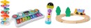 Somersault-Drop-Roll-Tower-Smart-Piano-Microphone-or-Wooden-Light-Sounds-Train-Set-11-Pieces Sale
