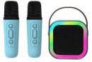 Laser-Mini-Karaoke-Speaker-with-2-Microphones-Blue Sale