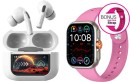 NEW-AIWA-Smartwatch-with-Noise-Cancelling-Earbuds-and-Extra-Strap-Pink Sale
