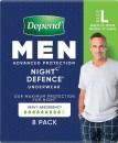 Depend-Real-Fit-Underwear-Night-Defence-Male-Large-8-Pack Sale