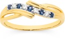 9ct-Gold-Natural-Sapphire-Diamond-Band Sale