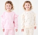 Frill-Sleeve-All-Over-Print-Crew-Neck-Sweatshirt Sale