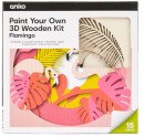 15-Piece-Paint-Your-Own-3D-Wooden-Kit-Flamingo Sale