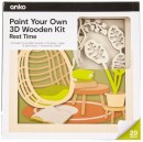 20-Piece-Paint-Your-Own-3D-Wooden-Kit-Rest-Time Sale