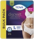 Tena-Discreet-Low-Waist-Blanc-Underwear-Size-L-10-Pack Sale