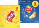 Smiths-Crinkle-Cut-Chips-Twisties-Cheetos-or-Sunbite-Grain-Waves-8-Pack-Selected-Varieties Sale
