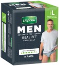 Depend-Real-Fit-Men-Underwear-8-Pack-Selected-Varieties Sale