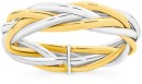 9ct-Gold-Two-Tone-Plait-Hollow-Stacker-Ring Sale