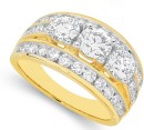 Alora-10ct-Gold-3-Carats-TW-Lab-Grown-Diamond-Three-Row-Trilogy-Band Sale