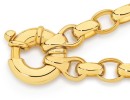 9ct-Gold-19cm-Solid-Belcher-Bolt-Ring-Bracelet Sale