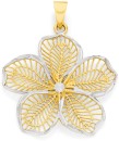 9ct-Gold-Two-Tone-Flower-Pendant Sale