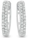 9ct-White-Gold-Diamond-Two-Row-Huggie-Earrings Sale
