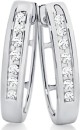 9ct-White-Gold-Diamond-Channel-Set-Huggie-Earrings Sale