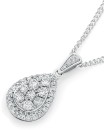 9ct-White-Gold-Diamond-Teardrop-Pendant Sale