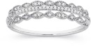 9ct-White-Gold-Diamond-Three-Row-Milgrain-Ring Sale