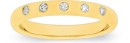 9ct-Gold-Diamond-Hammer-Set-Band Sale