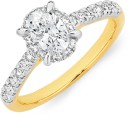 18ct-Gold-Diamond-Oval-Solitaire-Framed-Ring Sale