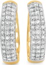 9ct-Gold-Diamond-Pave-Huggie-Earrings Sale