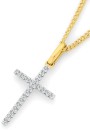 Exquisites-9ct-Gold-Diamond-Cross-Pendant Sale