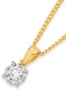 9ct-Gold-Diamond-Small-Halo-Pendant Sale