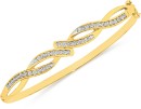 9ct-Gold-Diamond-Miracle-Set-Swirl-Bangle Sale