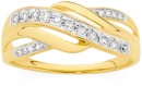 9ct-Gold-Diamond-Crossover-Ring Sale